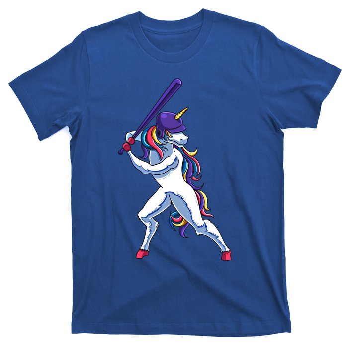 Funny Unicorn Sports Softball Magical Bat And Ball Player Meaningful Gift T-Shirt