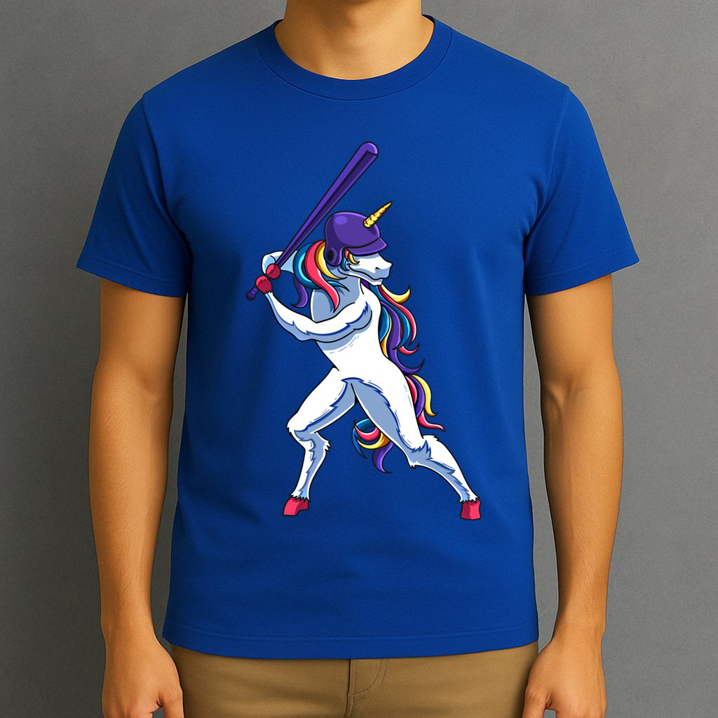 Funny Unicorn Sports Softball Magical Bat And Ball Player Meaningful Gift T-Shirt