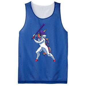 Funny Unicorn Sports Softball Magical Bat And Ball Player Meaningful Gift Mesh Reversible Basketball Jersey Tank