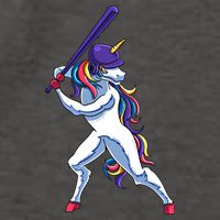 Funny Unicorn Sports Softball Magical Bat And Ball Player Meaningful Gift Vector Backpack