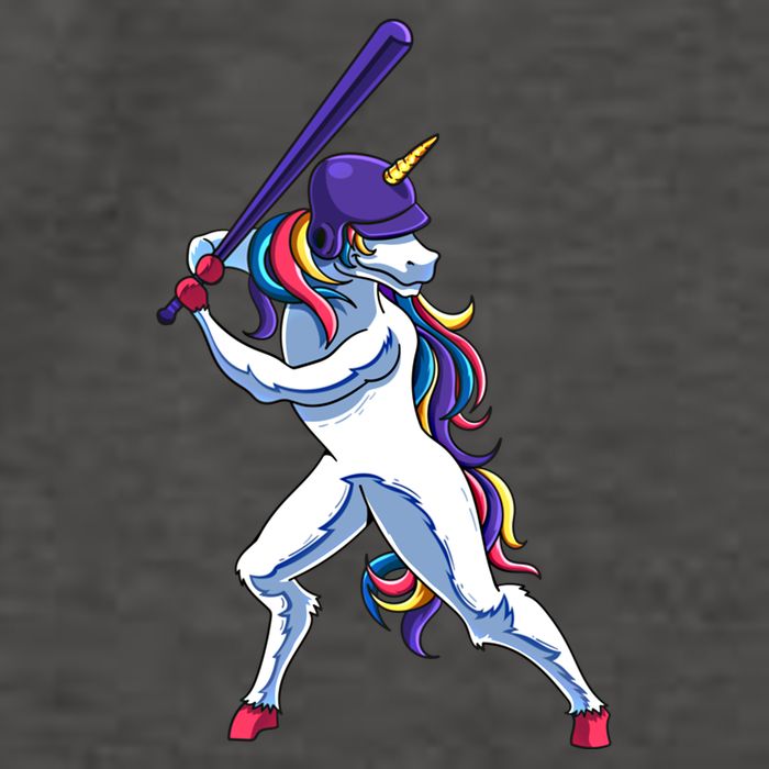 Funny Unicorn Sports Softball Magical Bat And Ball Player Meaningful Gift Vector Backpack