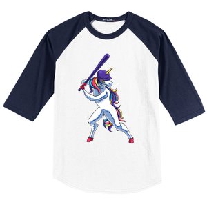 Funny Unicorn Sports Softball Magical Bat And Ball Player Meaningful Gift Baseball Sleeve Shirt