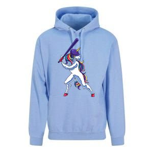 Funny Unicorn Sports Softball Magical Bat And Ball Player Meaningful Gift Unisex Surf Hoodie