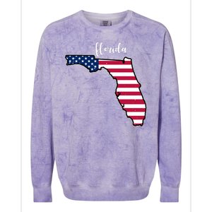 Florida United States Map Colorblast Crewneck Sweatshirt