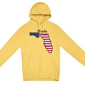 Florida United States Map Premium Pullover Hoodie