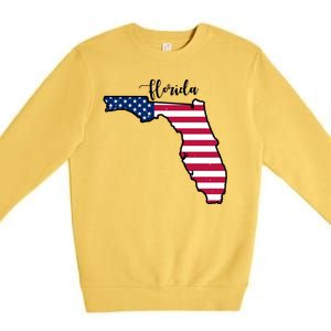 Florida United States Map Premium Crewneck Sweatshirt