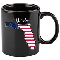 Florida United States Map 11oz C Handle Ceramic Mug