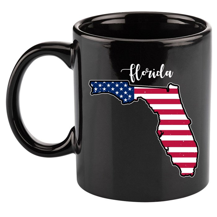 Florida United States Map 11oz C Handle Ceramic Mug