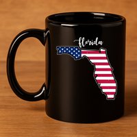Florida United States Map 11oz C Handle Ceramic Mug
