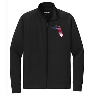 Florida United States Map Stretch Full-Zip Cadet Jacket