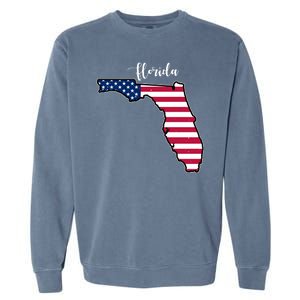 Florida United States Map Garment-Dyed Sweatshirt