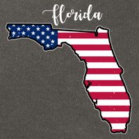 Florida United States Map Cotton Canvas Backpack