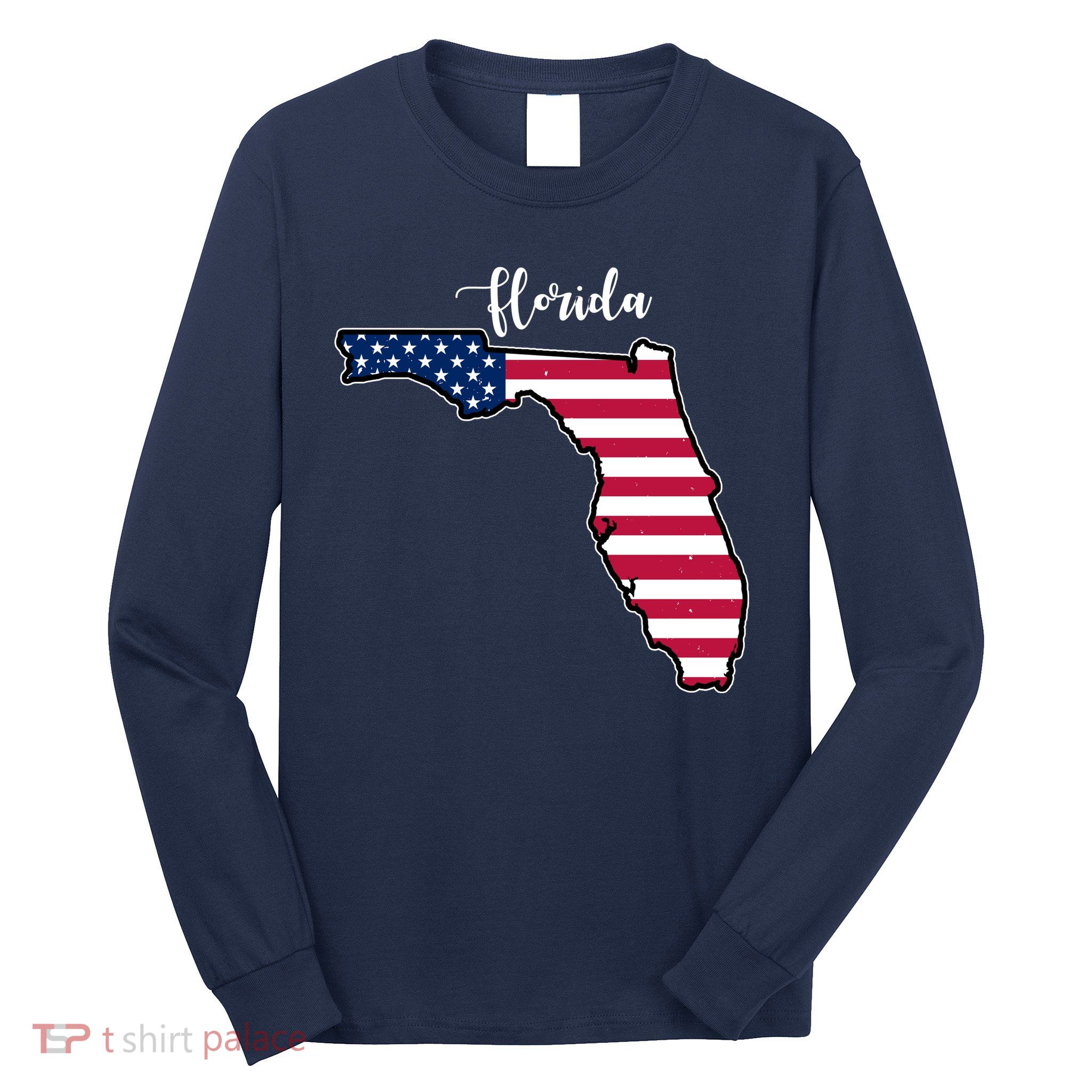 Florida United States Map Long Sleeve Shirt