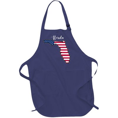 Florida United States Map Full-Length Apron With Pockets