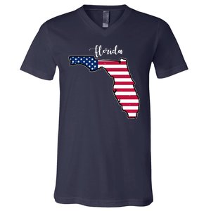 Florida United States Map V-Neck T-Shirt