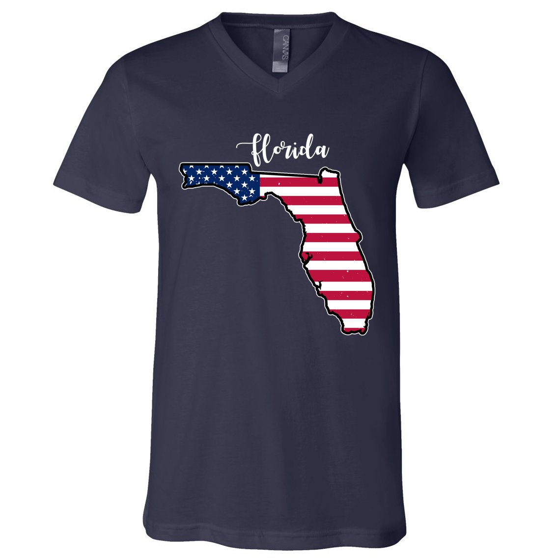 Florida United States Map V-Neck T-Shirt
