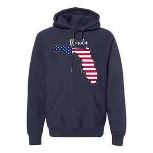 Florida United States Map Premium Hoodie