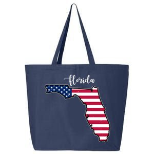 Florida United States Map 25L Jumbo Tote