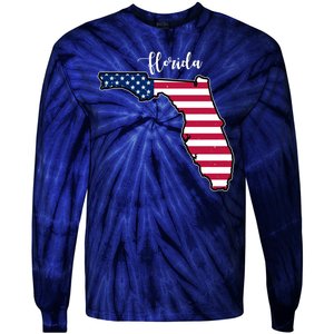 Florida United States Map Tie-Dye Long Sleeve Shirt