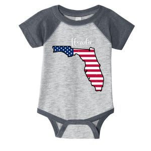 Florida United States Map Infant Baby Jersey Bodysuit