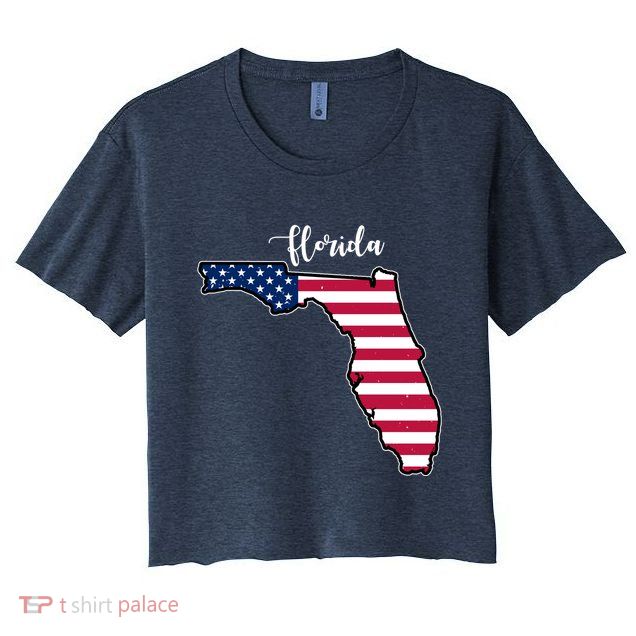 Florida United States Map Crop Top