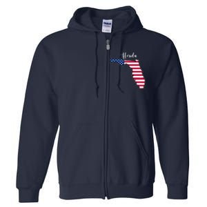 Florida United States Map Full Zip Hoodie