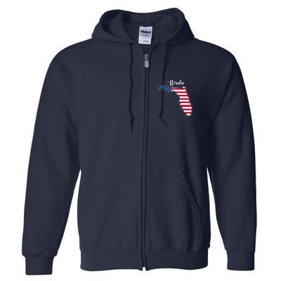 Florida United States Map Full Zip Hoodie