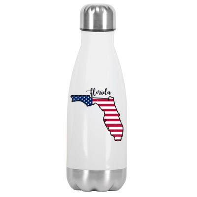 Florida United States Map Stainless Steel Insulated Water Bottle