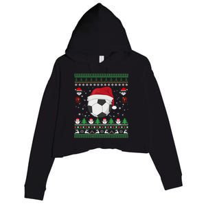 Funny Ugly Sweater For Christmas Soccer Santa Claus Xmas Gift Crop Fleece Hoodie