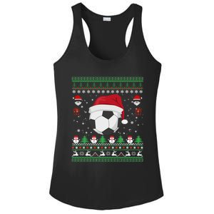 Funny Ugly Sweater For Christmas Soccer Santa Claus Xmas Gift Ladies PosiCharge Competitor Racerback Tank