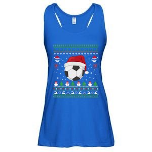 Funny Ugly Sweater For Christmas Soccer Santa Claus Xmas Gift Ladies Essential Flowy Tank