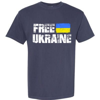 Free Ukraine Support Ukraine I Stand With Ukraine Flag Garment-Dyed Heavyweight T-Shirt