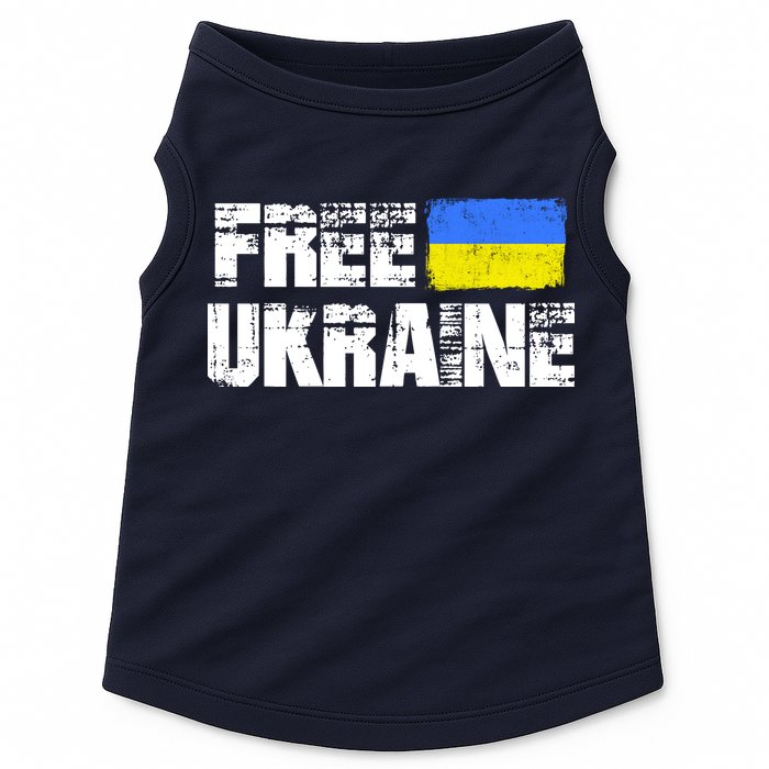 Free Ukraine Support Ukraine I Stand With Ukraine Flag Doggie Tank