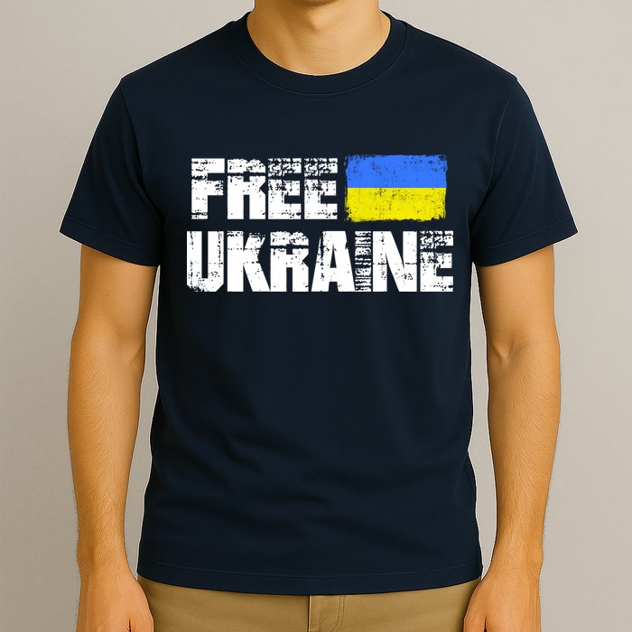 Free Ukraine Support Ukraine I Stand With Ukraine Flag T-Shirt