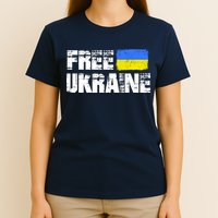 Free Ukraine Support Ukraine I Stand With Ukraine Flag T-Shirt