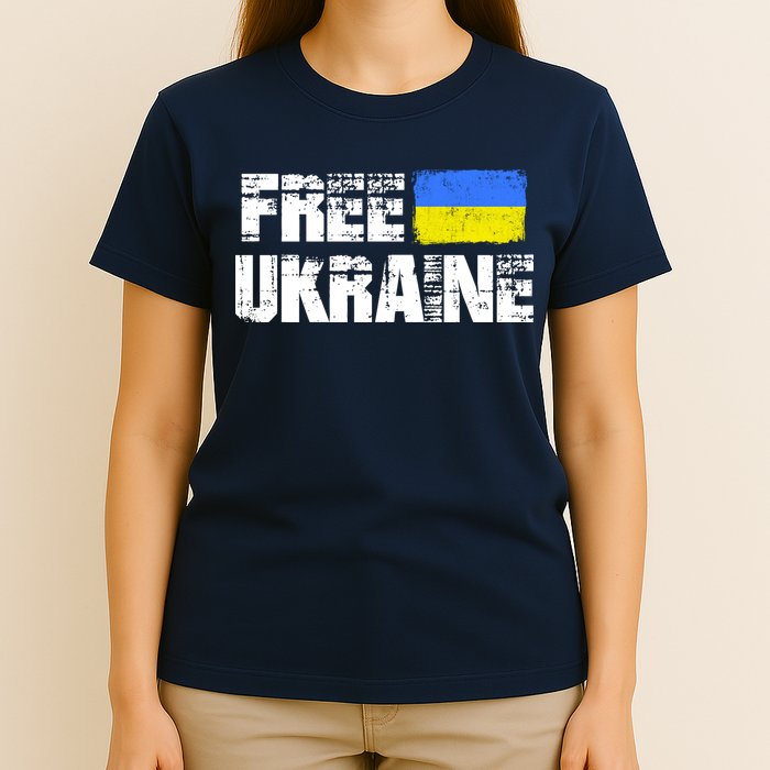 Free Ukraine Support Ukraine I Stand With Ukraine Flag T-Shirt