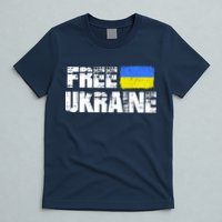 Free Ukraine Support Ukraine I Stand With Ukraine Flag T-Shirt