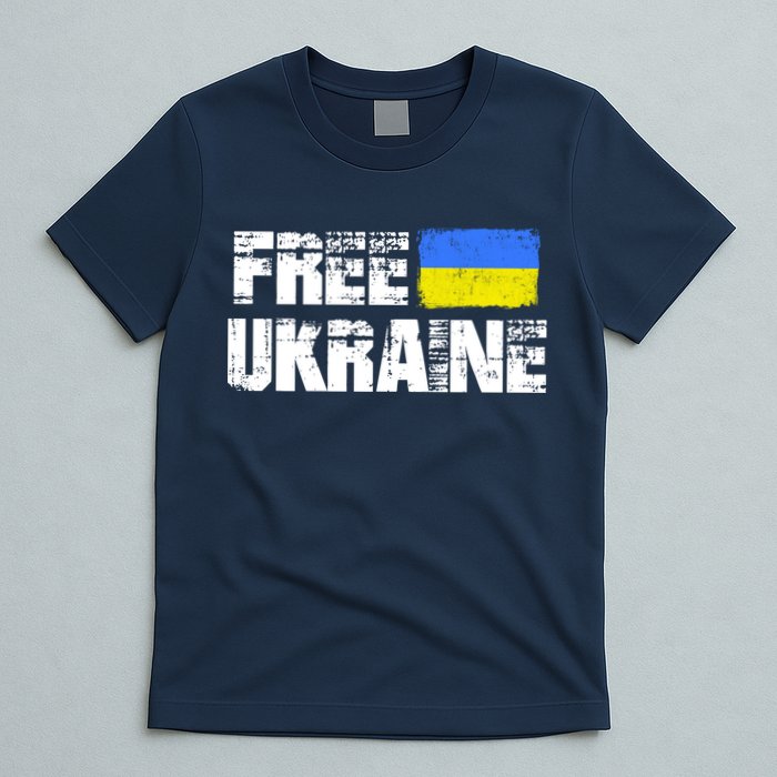 Free Ukraine Support Ukraine I Stand With Ukraine Flag T-Shirt