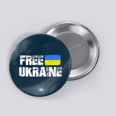 Free Ukraine Support Ukraine I Stand With Ukraine Flag Button