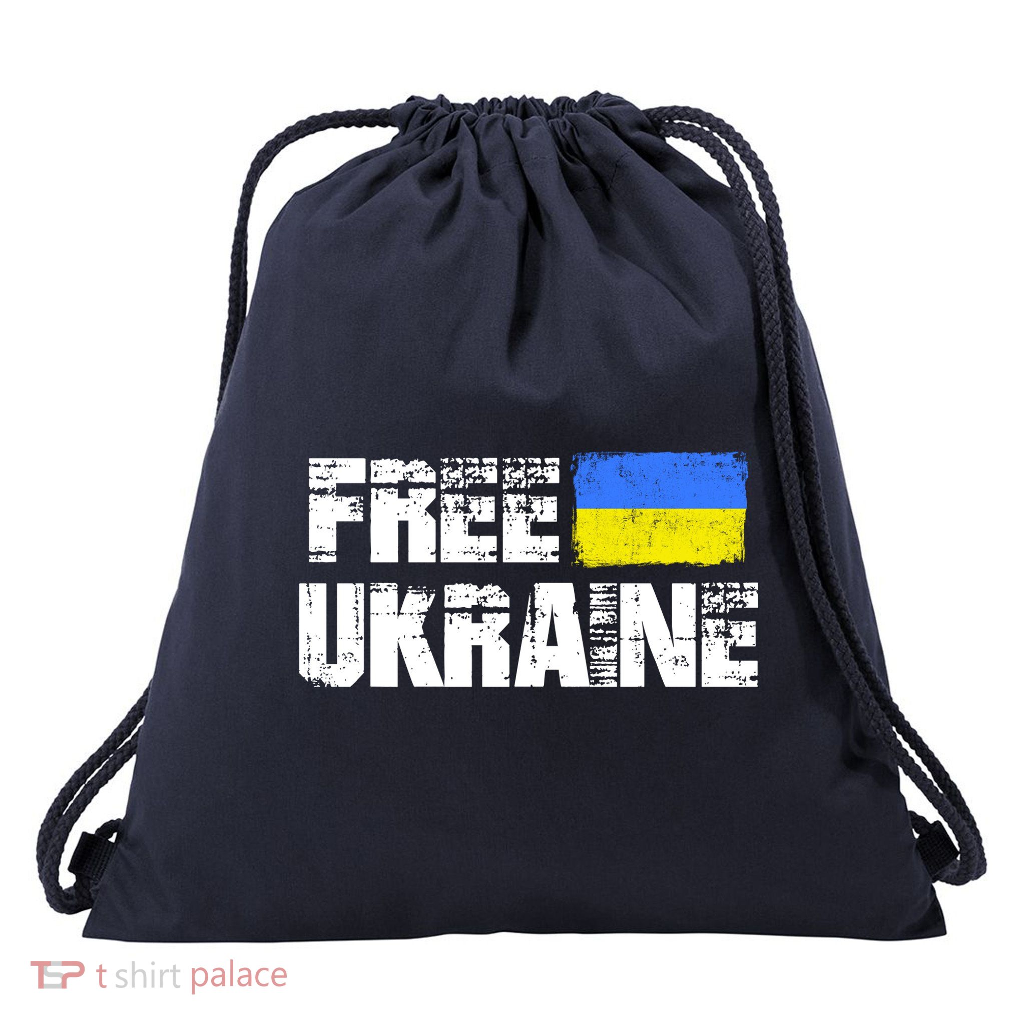 Free Ukraine Support Ukraine I Stand With Ukraine Flag Drawstring Bag