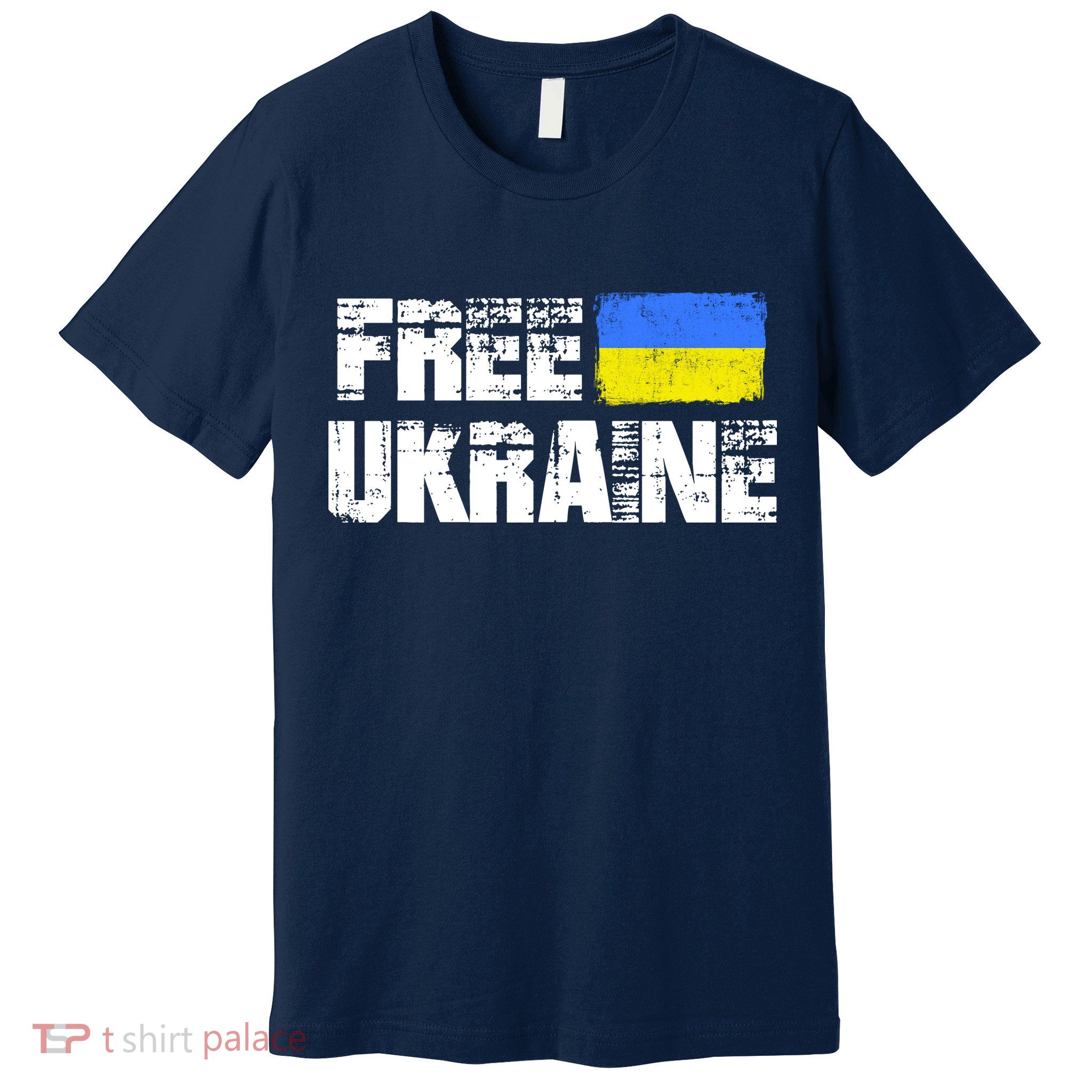 Free Ukraine Support Ukraine I Stand With Ukraine Flag Premium T-Shirt
