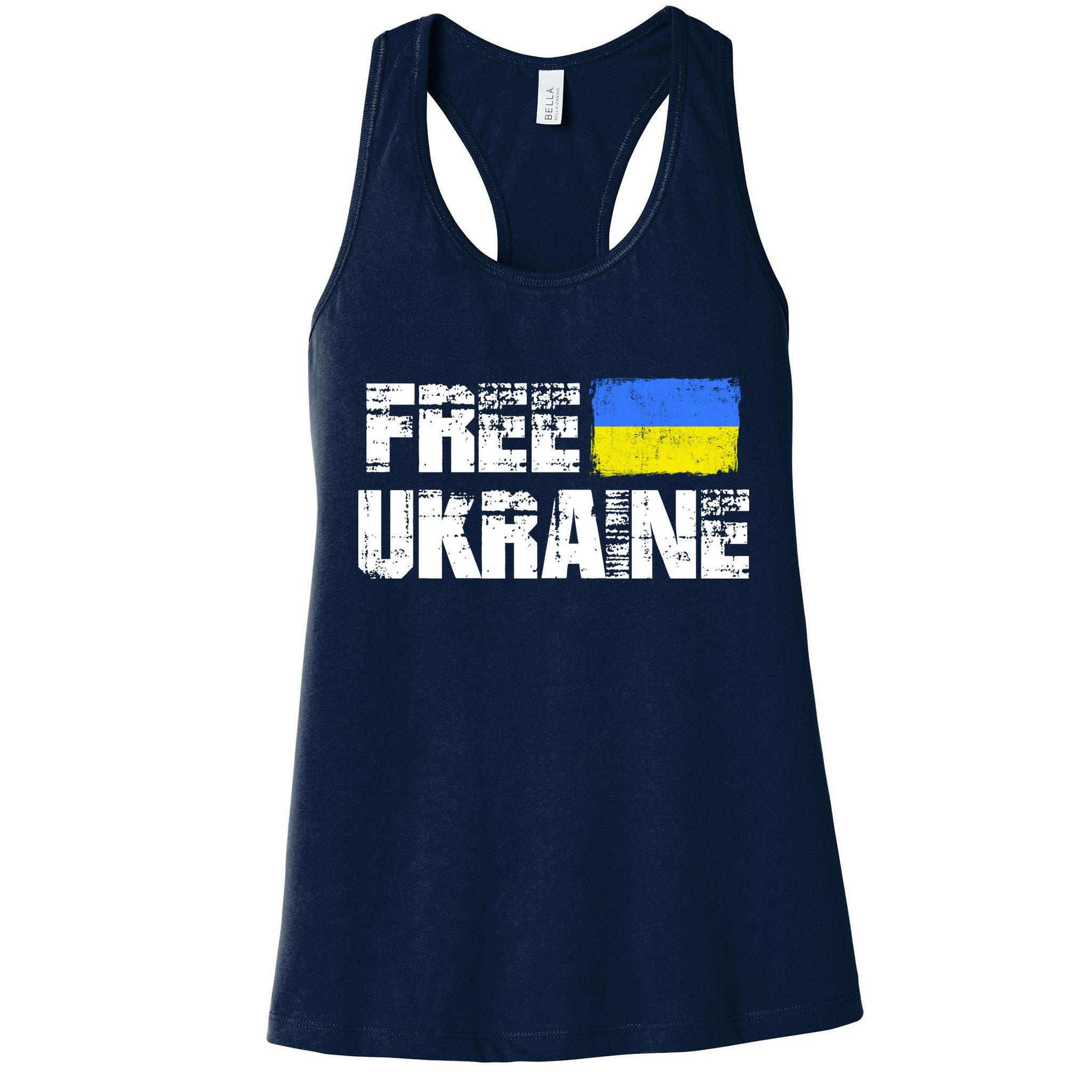 Free Ukraine Support Ukraine I Stand With Ukraine Flag Womens Tank Top