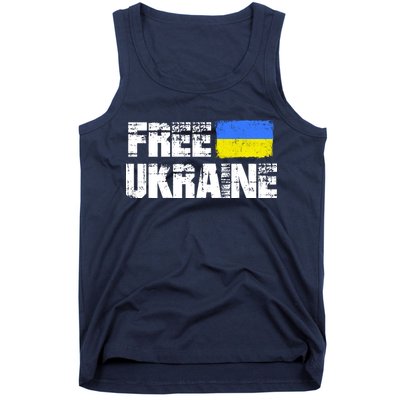 Free Ukraine Support Ukraine I Stand With Ukraine Flag Tank Top