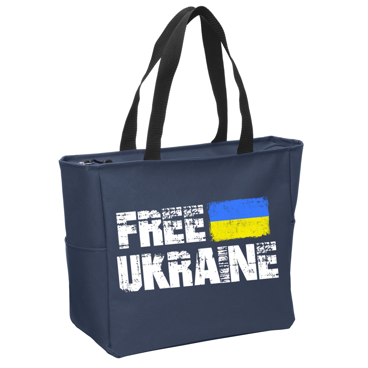 Free Ukraine Support Ukraine I Stand With Ukraine Flag Zip Tote Bag