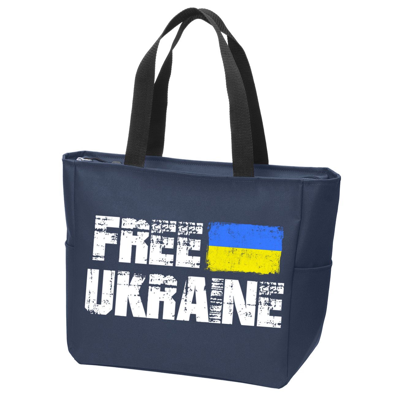 Free Ukraine Support Ukraine I Stand With Ukraine Flag Zip Tote Bag
