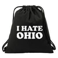 Funny US State Souvenir I Hate Ohio Drawstring Bag