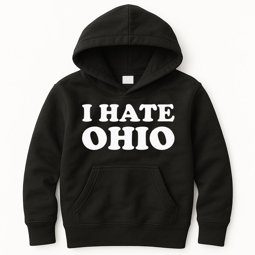 Funny US State Souvenir I Hate Ohio Kids Hoodie