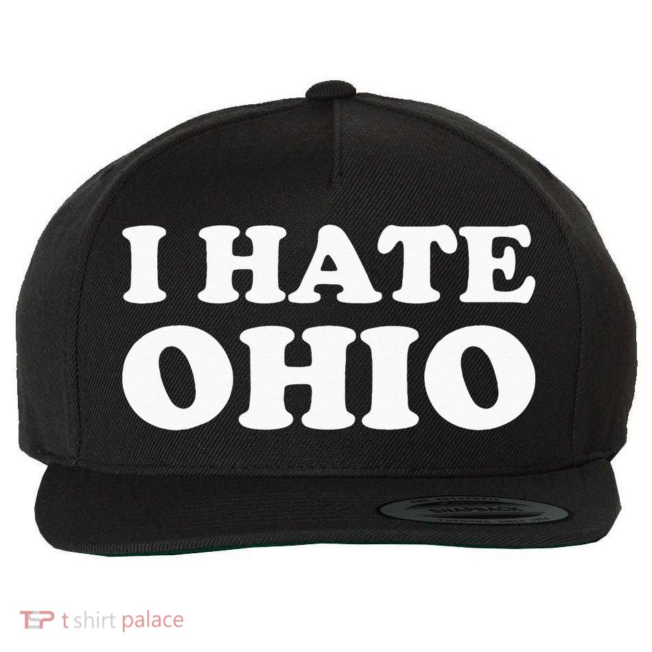 Funny US State Souvenir I Hate Ohio Wool Snapback Cap