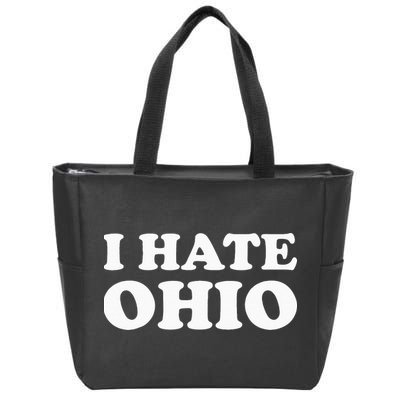 Funny US State Souvenir I Hate Ohio Zip Tote Bag