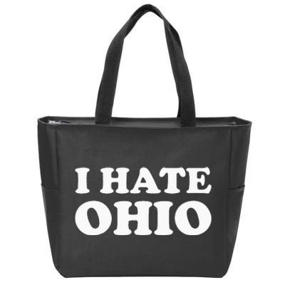 Funny US State Souvenir I Hate Ohio Zip Tote Bag